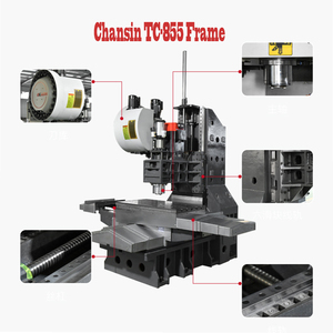 Controllo intelligente Chansin piccolo TC-855 3/4/5 asse con tavola rotante telaio prezzo Cnc centro macchina centro di lavorazione verticale - Product Image 2