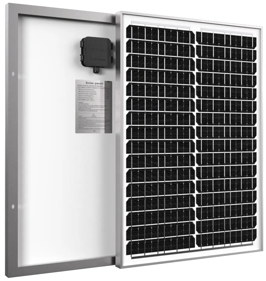 POLY Silizium Günstige China OEM ODM einseitige Halb chip 50w 60w 80w 19% Umwandlung poly kristalline Solarmodule