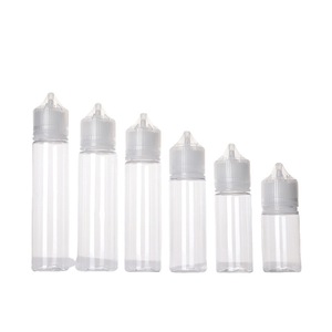 在庫PET V3プラスチック透明黒液体ジュースボトル3オンス10ml 30ml 60ml 100ml絞り液ドロッパー薬点眼薬 - Product Image 2