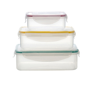 Venta al por mayor de plástico con logotipo personalizado rectángulo de 3 piezas de plástico PP apilable contenedores de alimentos con tapas caja de almacenamiento conjunto - Product Image 5