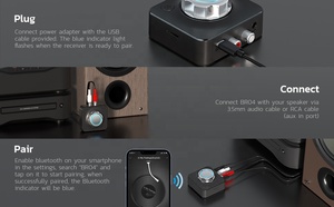 Receptor de audio y vídeo inalámbrico, 3D adaptador RCA estéreo, bluetooth, mp3, receptor de música - Product Image 5