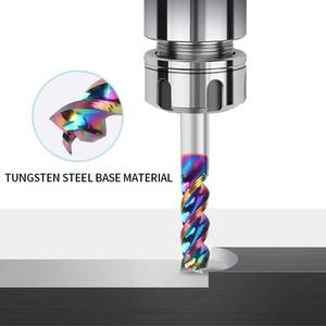 Üretim üretimi renkli karbür DLC kaplama End Mill 3 flüt CNC makinesi aracı alüminyum freze kesicisi için destek - Product Image 5
