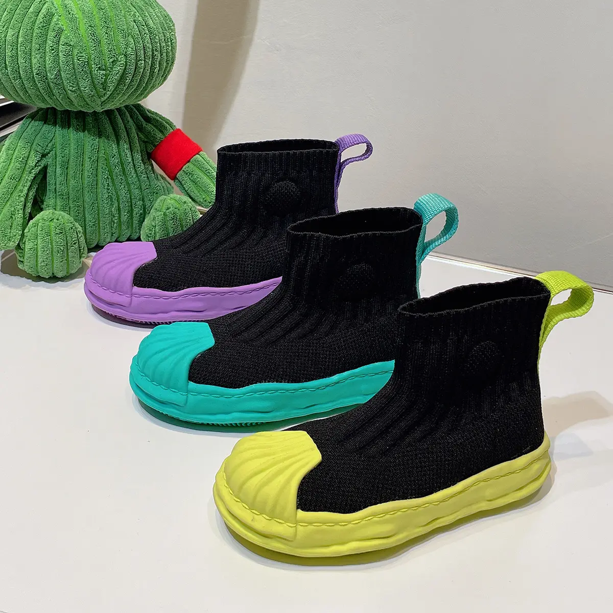 Botas casuales para niños, Botines negros a la moda, 2022