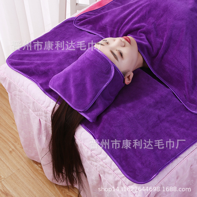Ensemble trois pièces en soie violette d'épaisseur moyenne