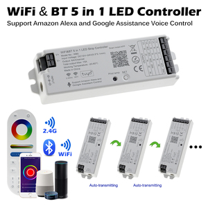 Controlador LED inteligente, atenuador 5 en 1 Tuya, WiFi, BT, 2,4G, RF, remoto inalámbrico para CCT de un solo Color, RGB, RGBW, RGB + tira LED CCT - Product Image 3