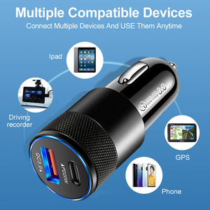 38W USB C Car <strong>Charger</strong> PD3.0 Fast Car <strong>Charger</strong> Dual Port USB Type C and USB a Cigarette Lighter Adapter for iPhone Samsung Galaxy - Product Image 6