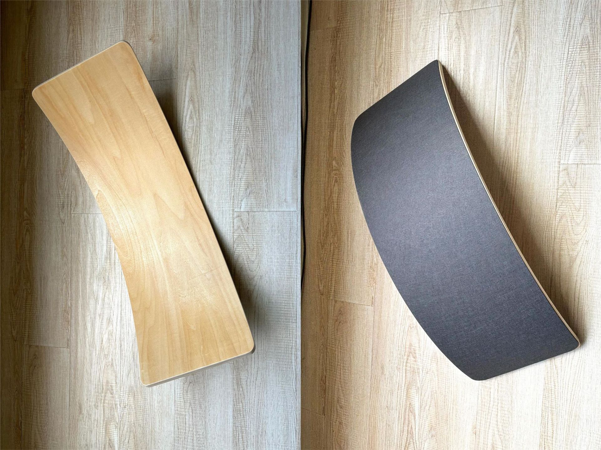 Nuova tavola di equilibrio verniciata - feltro grigio scuro