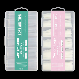 ปลายเล็บทรงสี่เหลี่ยมขนาด XXL ไม่มีช่องโค้ง240CS โลโก้ออกแบบได้ตามที่ต้องการ - Product Image 1