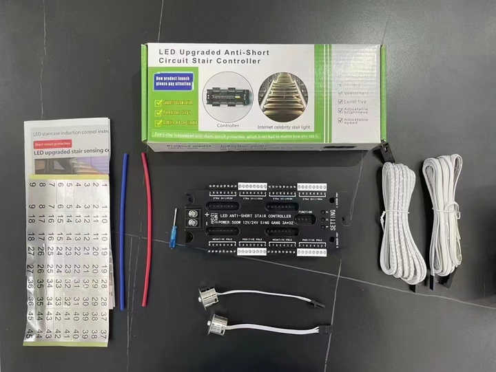 Feican Short Circuit Protection Smart Sensor Connected Led Light Strip Kit Stair Light Controller