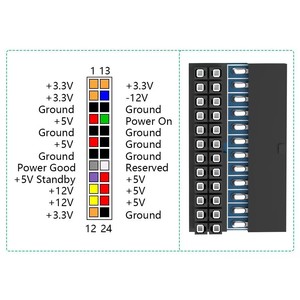 ATX <strong>24Pin</strong> <strong>Adapter</strong> 90 Degree 24 Pin Power Plug for Computer Mainboard Modular Power Supply Cables Computer Accessories - Product Image 3
