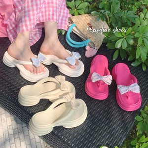 Xixitiao nhựa EVA Flip Flops Trắng nêm nền tảng Phụ nữ dép MONOBO siêu nhẹ đi bộ đường dài phụ nữ Flip Flops terlik - Product Image 5