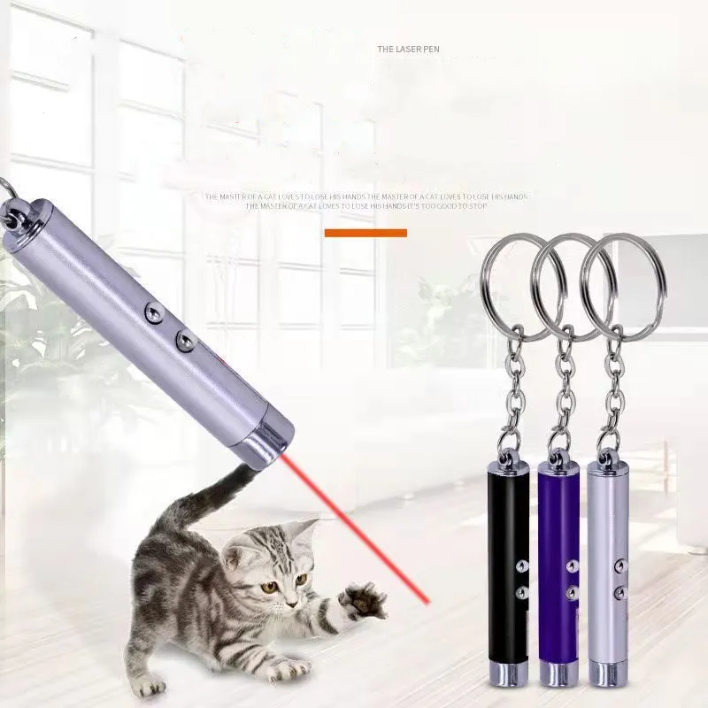 Cat Funny Interactive Toy LED Light Torch Laser Pointer Infrared Laser 2 in 1 Cat Laser Toy