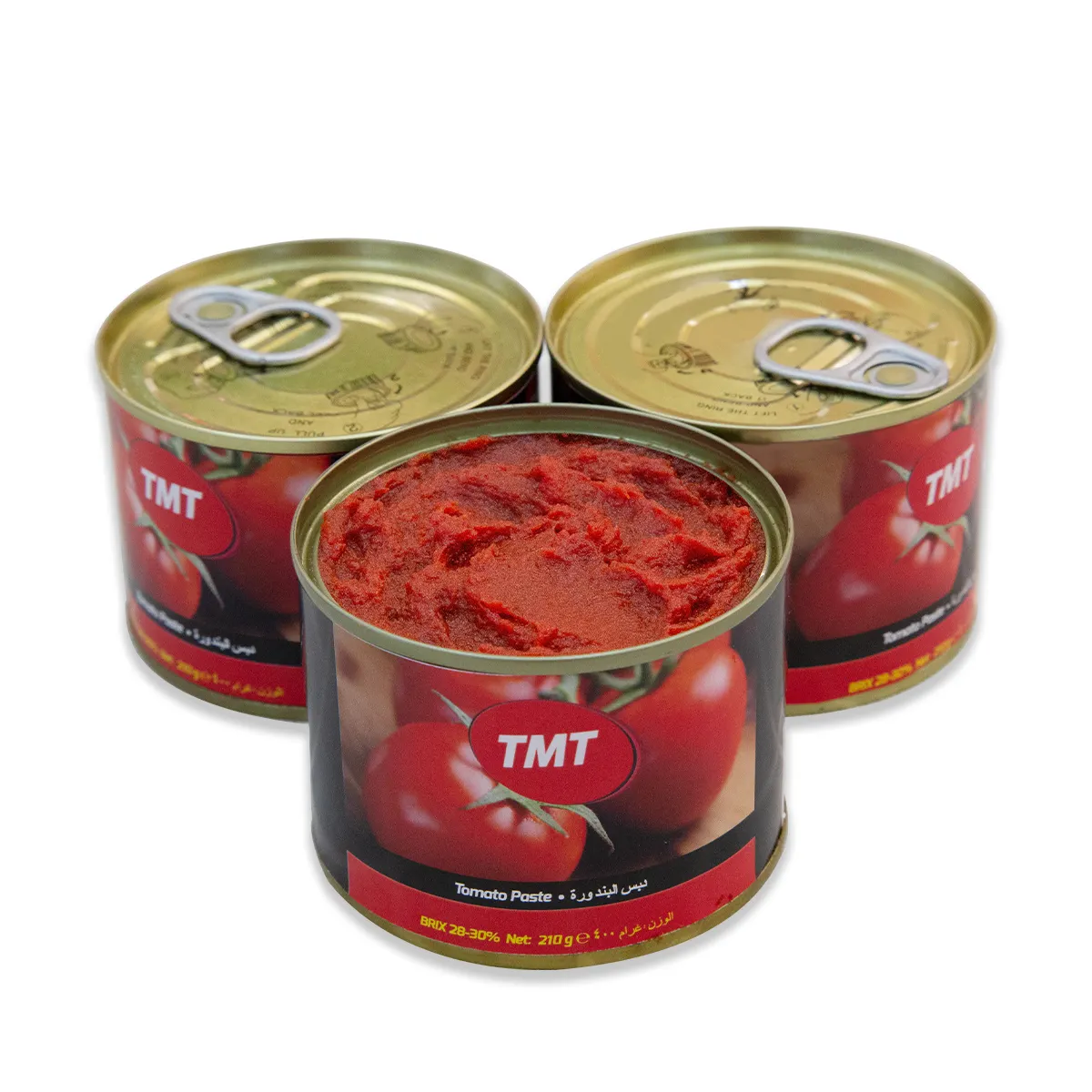 Farklı boyutta yüksek taze kırmızı veya koyu kırmızı sıcak satış konserve domates salçası