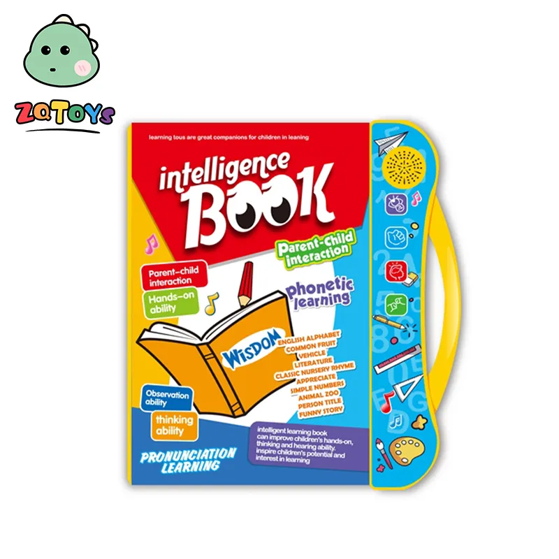 Zqtoys Sound Book for Children English Letters, Words & Learning Figures. Book Educational Toy Battery Plastic Unisex ABS CN;GUA