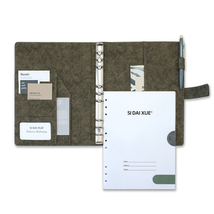 Carpeta de administrador de cuero PU Carpeta de archivos A4 Cuaderno personalizado - Product Image 1
