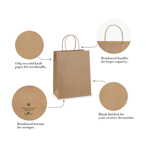 Wholesale KH Brown Kraft Paper Shopping Bags with Custom Logo for Candle Use Feature Convenient <strong>Handle</strong> Design - Product Image 2