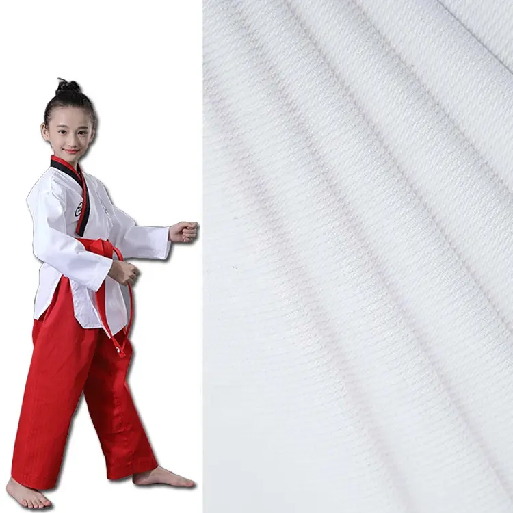 Manufacturers Stock TC Blended Fabric Taekwondo Judo Clothing Karate Uniform Jacquard Fabric