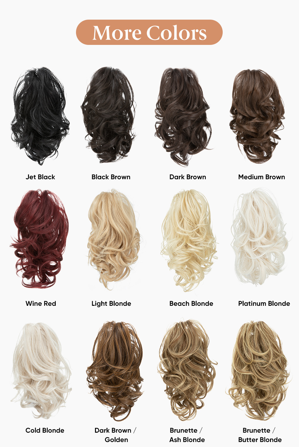 Plus de couleurs disponibles