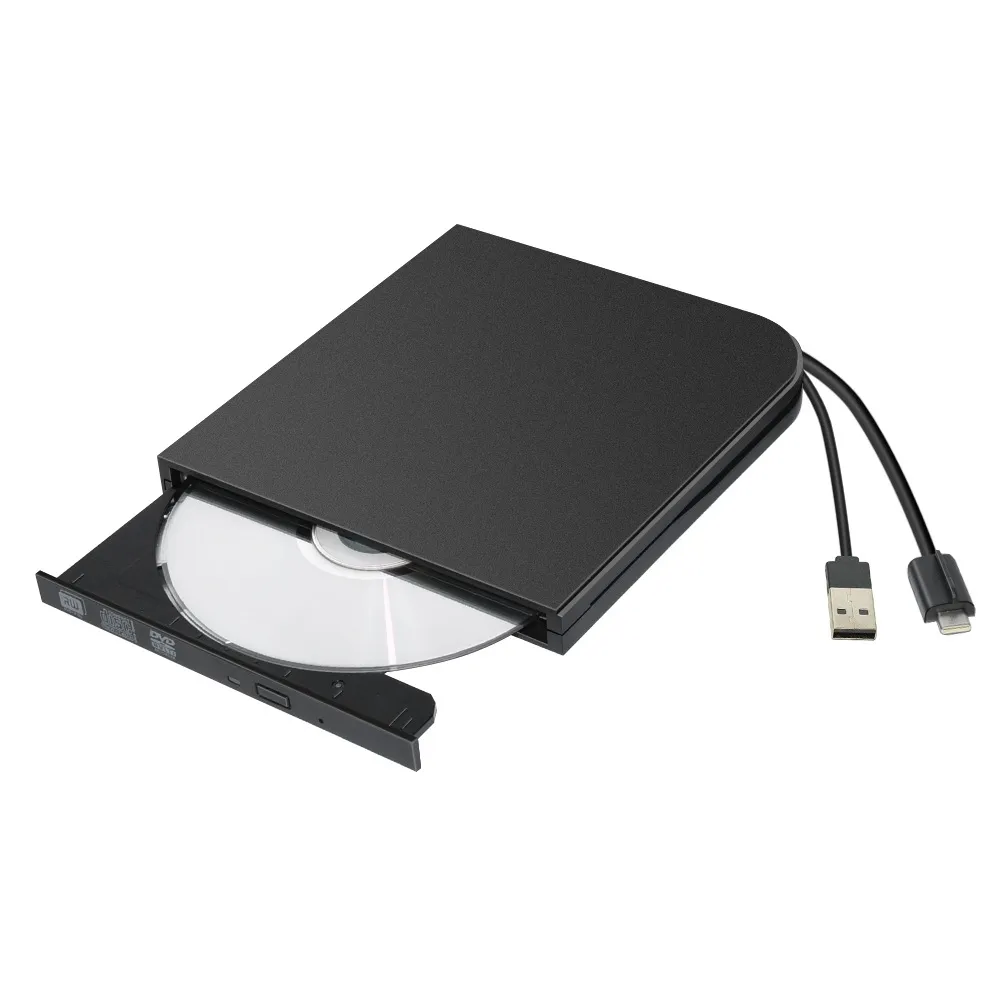 Schlanker externer USB3.0-DVD-RW-CD-Brenner Tragbarer externer DVD-CD-Laufwerk-Brenner für Laptop-Desktop-All-in-One-PC