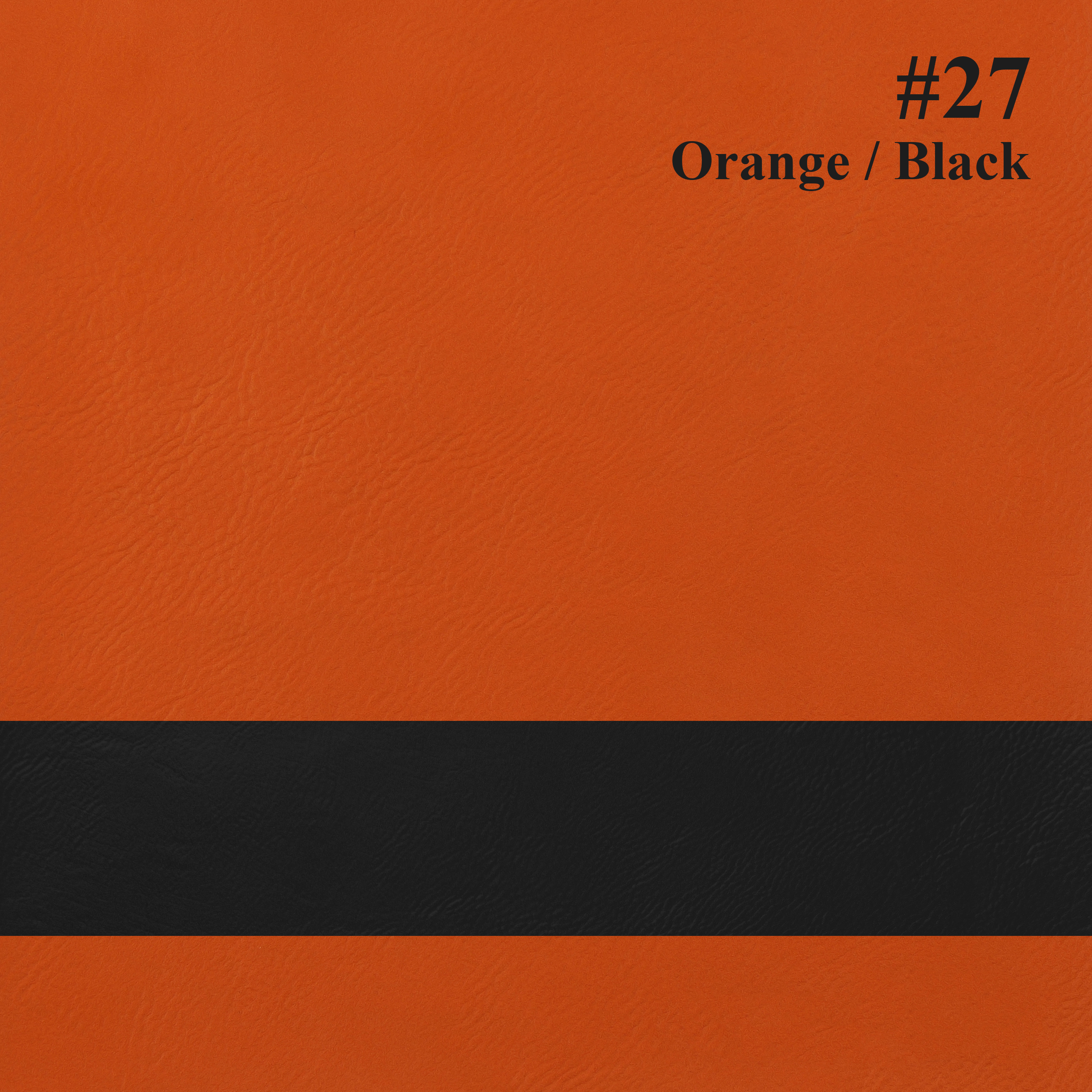 #27 orange/black