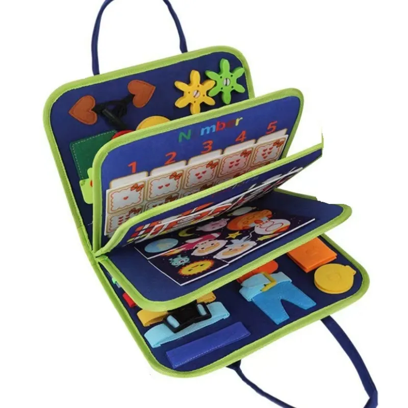 Busy Board for Toddlers, Montessori Brinquedos Busy Book for 1-4 Year Old Toddlers Pré-escolar Atividades de Aprendizagem com Número do Alfabeto