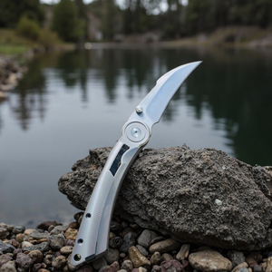 سكين قابل للطي مُجمّع بخبرة EDC D2 دقة مقبض تيتانيوم باستخدام الحاسب الآلي للاستخدام القتالي للمطبخ سهل الاستخدام من شركة التصنيع الأصلية - Product Image 3