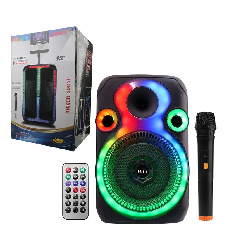 Wireless Speaker Home Party Speaker Trolley Subwoofer With Microphone & Remote Control For Karaoke Parlantes Bocinas Portatil