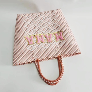 Large Lady Handmade Woven PP Plastic <strong>Bags</strong> - Product Image 3