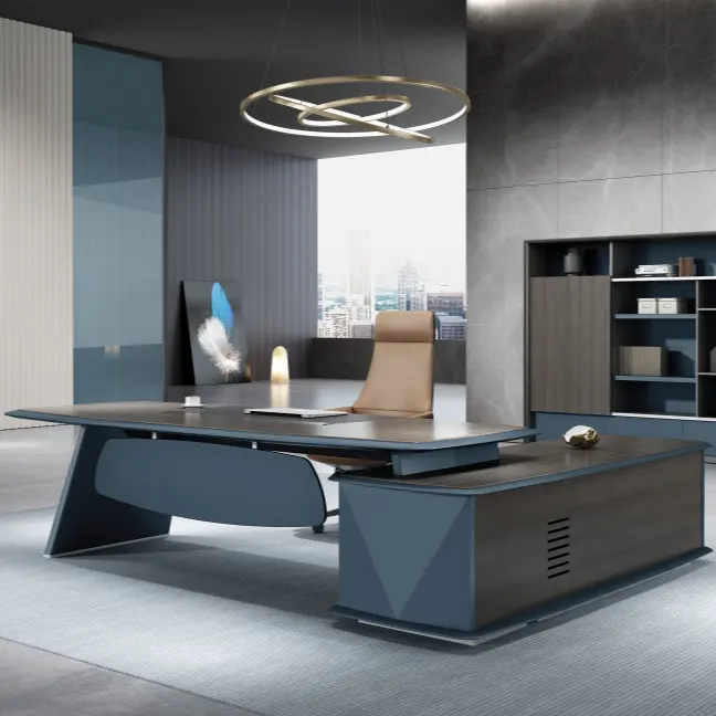 Diseño de lujo moderno Boss Office Furniture Factory Mesa de oficina grande Deluxe Executive Office Desk