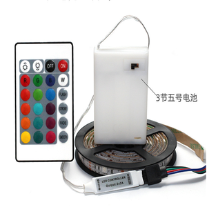 <strong>3v</strong> 3.<strong>3v</strong> 3.7v <strong>LED</strong> Strip With 24 Keys Remote Control 2m Battery Powered Strip Light for Party and DIY Decoration - Product Image 5