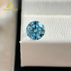เพชรทรงกลมสีฟ้าสดใส VVS1 1CT 6.51-6.57x3.84มม. ห้องปฏิบัติการยอดเยี่ยมเพชรที่ปลูกได้รับการรับรองจาก IGI - Product Image 2