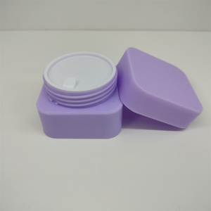 5g 10g 20g 30g 50g hình vuông kem Jar <span class=keywords><strong>clastic</strong></span> PP mỹ phẩm container tím mờ PP hộp kem - Product Image 3