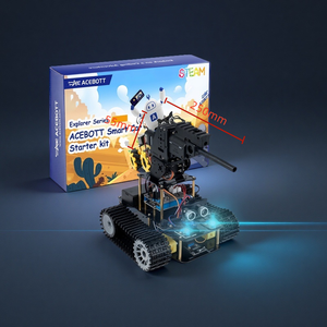 Smart Combat Robot Car Educational Kit Metall getriebe motor Drahtlose Programmierung DIY-Baugruppe STEM-Tool für Arduino Robotics Kits