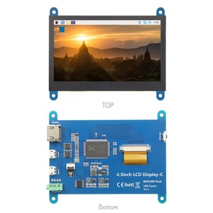 4,3" 800 x 480 LCD-Display mit aktivem Touch und 5V/2A Mini-USB-Stromversorgung kompatibel mit Raspberry Pi und ARM und PC - Product Image 3