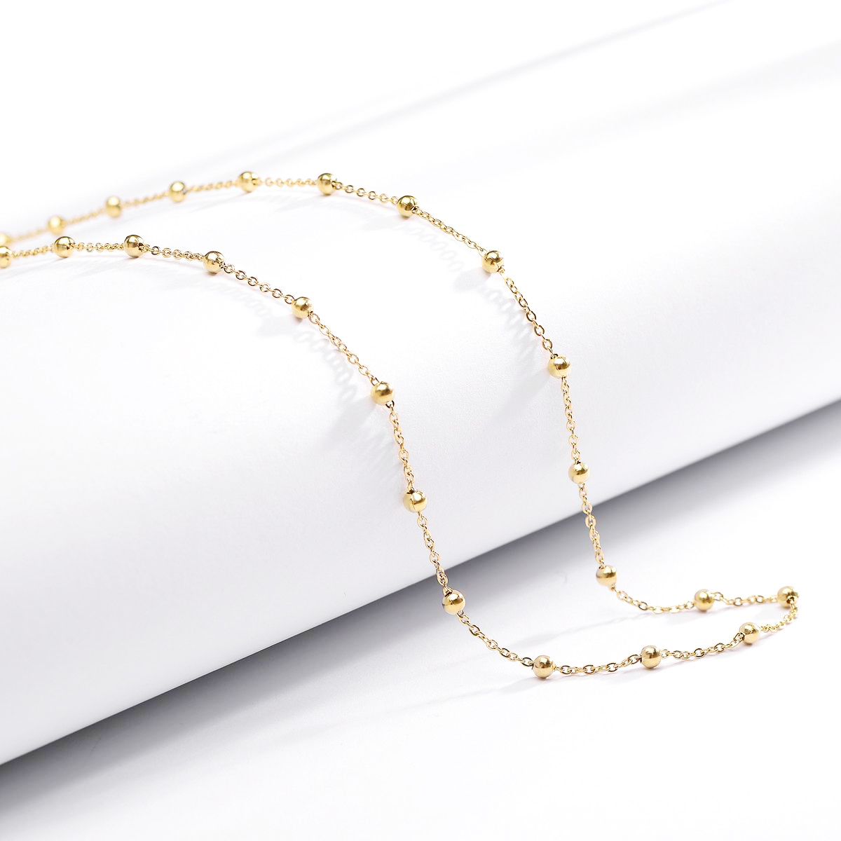Cross chain with bead 2.6mm