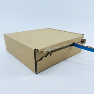 Recycelbare einfache braune Versandkartons für kleine Unternehmen kleine wellpappe-Versandkartons aus Karton zur Verpackung Geschenk Reißverschlussboxen - Product Image 6