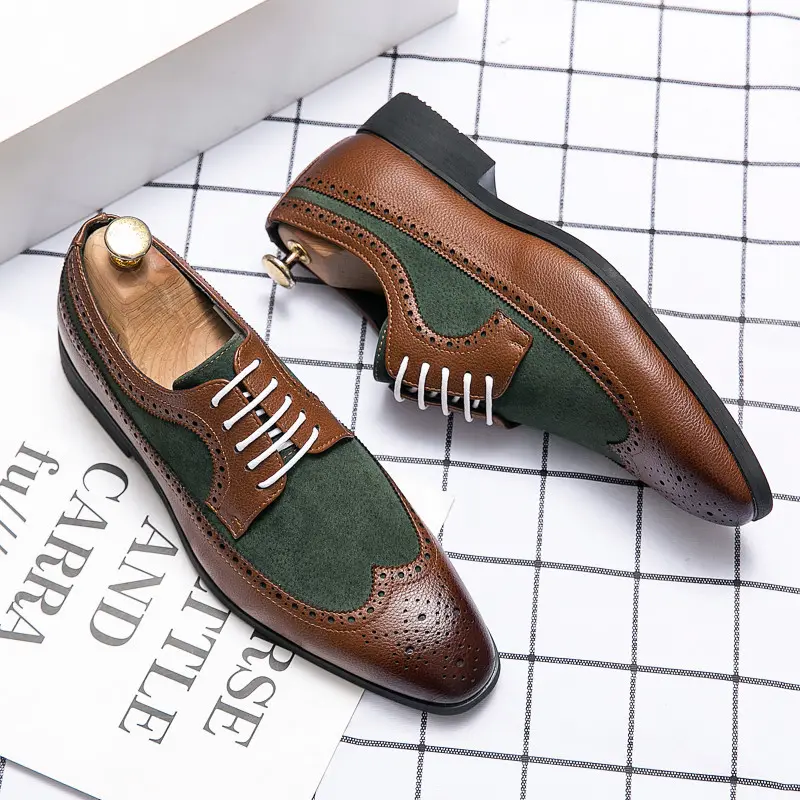 Hot Sale Big Size Lace-up Dress Shoes Office Genuine Leather Black Luxury Italian Design Formal Shoes for Men