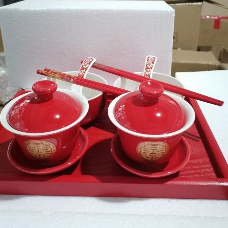 Jinxi 8-piece wooden tray