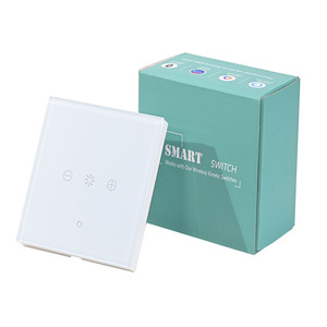 家用电器开关图雅应用控制无线智能触摸玻璃面板墙壁调光开关 - Product Image 1