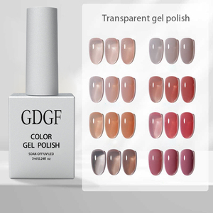 Atacado 12ML Jelly Gel Nail Polish Clear Ice Pink Verão Mix UV Gel Verniz Semi-Permanente LED Lâmpada Fonte Garrafa Ímã