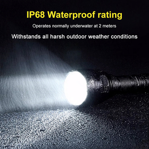 Công nghiệp không thấm nước USB có thể sạc <span class=keywords><strong>l</strong></span>ại IP68 Spotlight tìm kiếm cứu hộ Đèn pin 618M chùm khoảng cách 1000 Lumens Độ sáng cao - Product Image 5