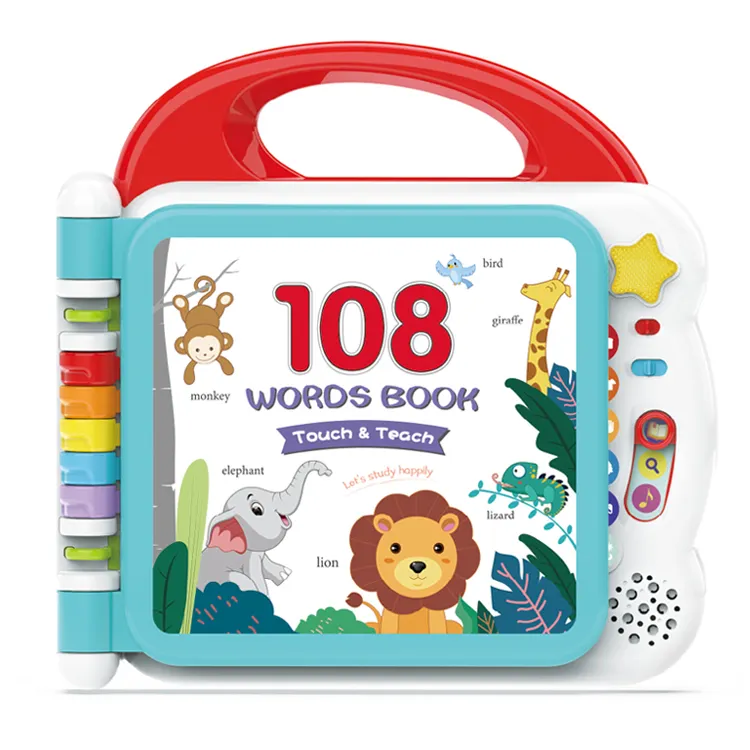 Vendita calda 108 parole libro sonoro macchina per l'apprendimento intelligente educativa precoce per bambini bambini