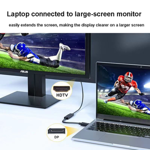DP-HDケーブルアダプターPVCDisplayPort-コンピューターモニタープロジェクターコンバーターDP Revolution HDTV for Audio Video - Product Image 4