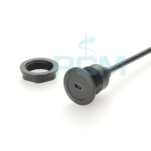 USB Mini-B สายต่อแผงหน้าปัดกลม M-F ตัวผู้ไปยังตัวเมีย USB 2.0 Mini-B สายเชื่อมต่อแบบวงกลม - Product Image 3
