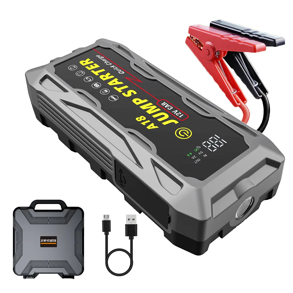 12V 74000mwh 37000mwh Car Jump Starter 6000A Peak Current Jump Starter Auto Emergency Booster Portable Jump Box