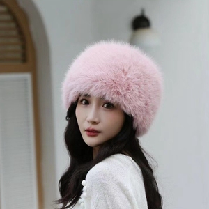 FF4701 Moda Feminina Senhoras <span class=keywords><strong>Faux</strong></span> <span class=keywords><strong>Fur</strong></span> Fuzzy Balde Chapéus De Pele Cossak Gorros Russo Quente Fofo Peludo Chapéus De Inverno - Product Image 5