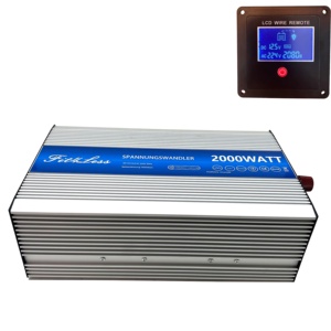 Fit4Less 2000W Modified Sine Wave <strong>Inverter</strong> <strong>Input</strong> DC12V or 24V <strong>Input</strong> to AC 230V 50Hz Output with USB and LCD Remote Display. - Product Image 1