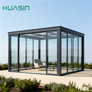 Su misura camera solare in lega di alluminio struttura veranda isolamento in vetro case prefabbricate isolamento veranda efficiente dal punto di vista energetico - Product Image 6