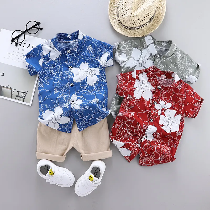 Camisa de manga corta para niños de 1 a 4 años, ropa cómoda informal de verano para niños