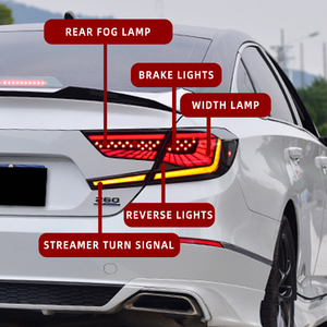 Suitable for Honda 2018-2022 Accord Taillight Assembly Retrofit with <strong>LED</strong> <strong>Star</strong> Taillight Traffic Flow Light Turn Signa - Product Image 3